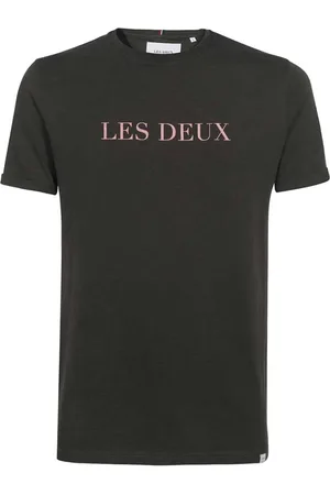 Les Deux Topp, Herr, S, Bomull, Ribbad bomulls-T-shirt