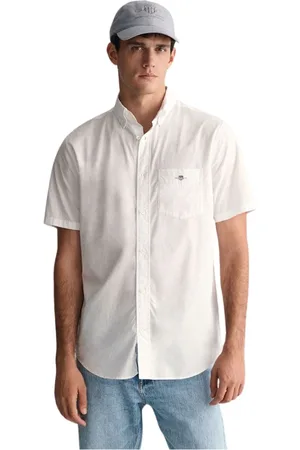 GANT Skjorta, Herr, M, Bomull, Regular Fit Classic Poplin Kortärmsskjorta