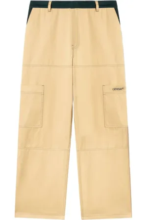 OFF-WHITE Byxor, Herr, S, Vida byxor med broderad logotyp