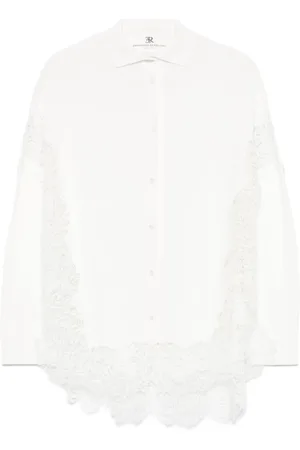 ERMANNO SCERVINO Blusar & Skjortor , Dam, S, Vit Skjorta från Sweater Collection