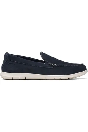 Clarks Skor, Herr, 44 EU, Mocka, Blå Step Loafers