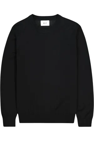 NN.07 Sweatshirts & Hoodies, Herr, 2Xl, Svart Ull Rundhals Tröja