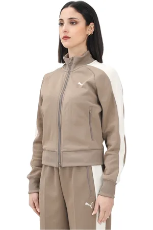 PUMA Sweatshirts & Hoodies, Dam, S, Brun Zip T7 Tröja Damjacka