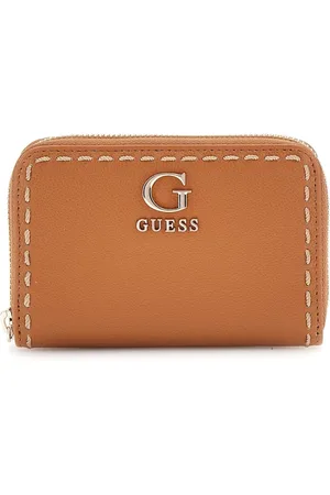Guess Accessoarer, Dam, ONE Size, Anadela Plånbok Caramel med Dragkedja