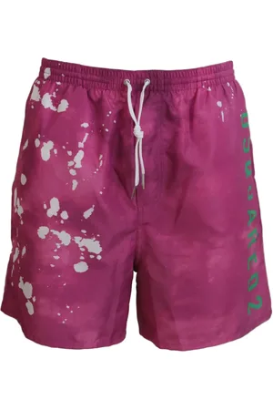 Dsquared2 Badkläder, Herr, M, Polyester, Rosa Tie Dye Logo Badshorts