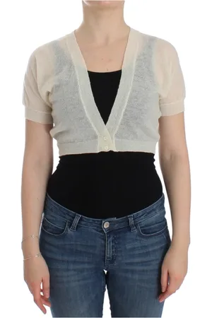 ERMANNO SCERVINO Stickade tröjor & koftor, Dam, S, Cropped tröja i alpacka-ull