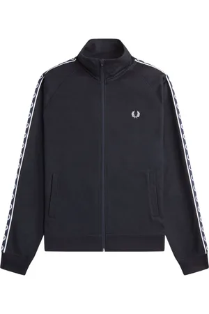Fred Perry Sweatshirts & Hoodies, Herr, S, Bomull, Kontrastband Tracktop