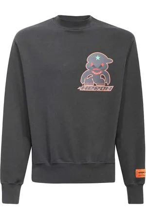 Heron Preston Sweatshirts & Hoodies, Herr, XL, Bomull, Bomullströja med tryck fram och bak