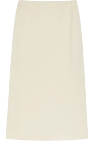 Max Mara Kjol, Dam, 2Xs, Linne, Långt Viskos och Linne Kjol