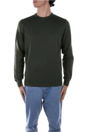 Fred Perry Stickade tröjor & koftor, Herr, M, Grön Logotyp Tröja