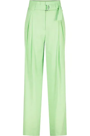 Marc Cain Byxor, Dam, 2Xl, Linne, Högmidjade linnebyxor med vida ben