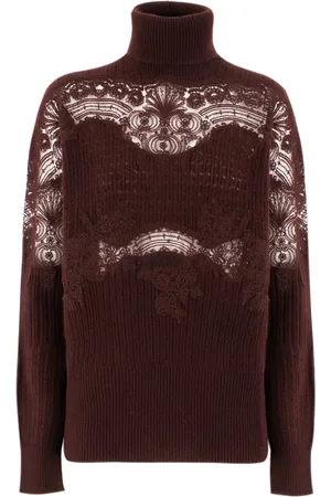 ERMANNO SCERVINO Stickade tröjor & koftor, Dam, S, Elegant spetstickad tröja