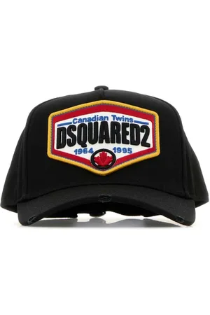 Dsquared2 Accessoarer, Herr, ONE Size, Bomull, Svart bomullsbaseballkeps