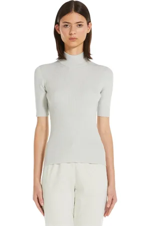 Max Mara Stickade tröjor & koftor, Dam, XS, Slim Fit Viscose Lurex Tröja