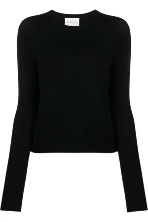 FORTE FORTE Stickade tröjor & koftor, Dam, S, Regular Crewneck Ull-Cashmere Tröja