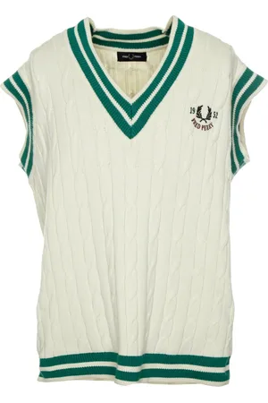Fred Perry Stickade tröjor & koftor, Herr, M, Stickad Tennis Tank Pullunder