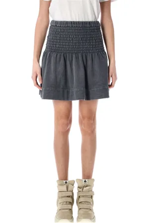 Isabel Marant Kjol, Dam, S, Bomull, Grå Bomull Jersey Mini Kjol