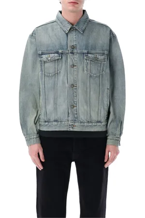 Saint Laurent Jacka, Herr, XL, Denim, Ljusblå Denim Truckerjacka