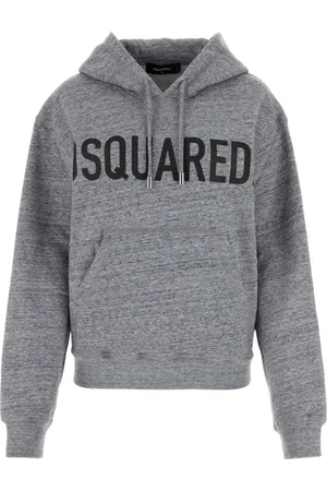 Dsquared2 Sweatshirts & Hoodies, Dam, L, Bomull, Melange Grå Bomullströja