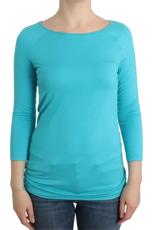 ERMANNO SCERVINO Topp, Dam, M, Elegant Blå Modalmix Topp