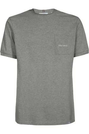 Les Deux Topp, Herr, S, Bomull, Ribbad T-shirt med Rund Hals