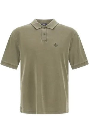 HERNO Topp, Herr, S, Bomull, Pique Bomull Polo Shirt med Logo