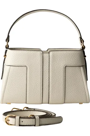Elisabetta Franchi Väska, Dam, ONE Size, Bomull, Geometrisk Sömn Ivory Axelväska