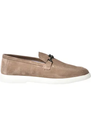 BALDININI Skor, Herr, 45 EU, Loafers in grey suede leather