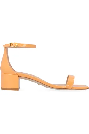 Stuart Weitzman Skor, Dam, 37 EU, Läder, Patentlädersandaler med ankelrem