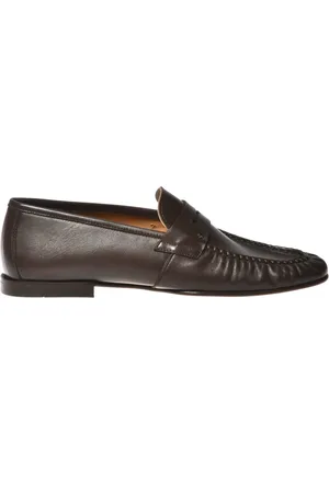 BALDININI Skor, Herr, 45 EU, Dark nappa loafer