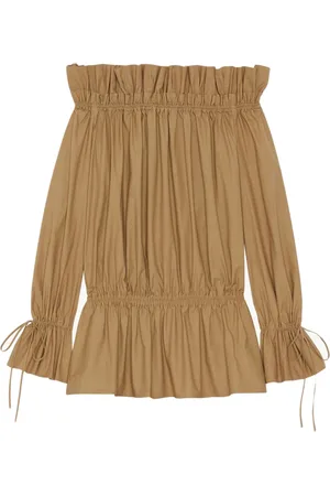 Saint Laurent Klänning, Dam, M, Bomull, Off-Shoulder Bomullsklänning