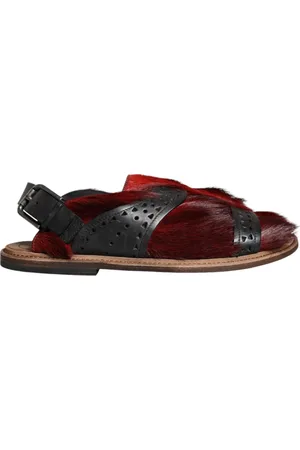 Dolce & Gabbana Skor, Herr, 43 EU, Läder, Gazelle Hår Läder Sandaler Skor