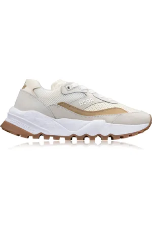 Dsquared2 Skor, Dam, 40 EU, Läder, Flerfärgade lädersneakers med logotryck