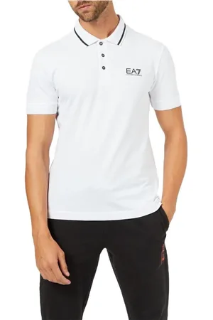 EA7 Topp, Herr, S, Bomull, Short Sleeve Polo Shirt