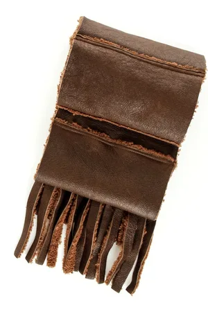 OUR LEGACY Accessoarer, Herr, ONE Size, Rustik Shearling-scarf med fransar