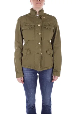 FAY Jacka, Dam, L, Bomull, Cotton And Linen Sahariana
