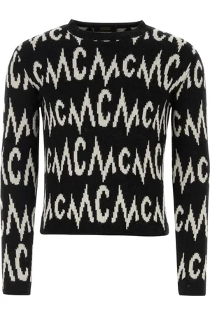 MCM Stickade tröjor & koftor, Herr, M, Kashmir, Svart Cashmere Blandningströja
