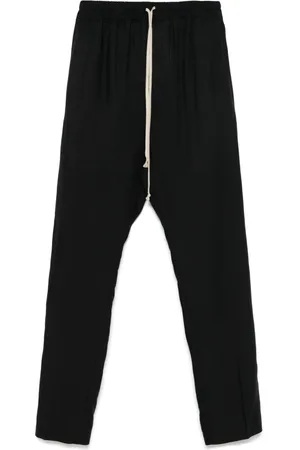 Rick Owens Byxor, Herr, S, Svarta Slim Ullbyxor