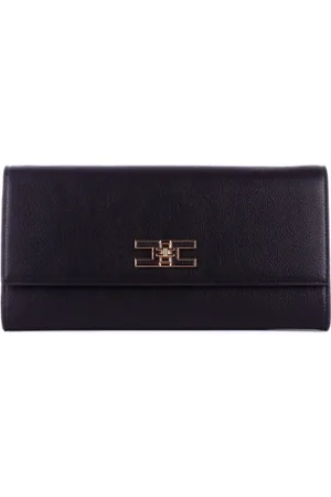 Elisabetta Franchi Väska, Dam, ONE Size, Svart axelväska med främre logotyp