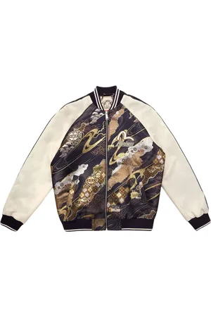 Evisu Jacka, Herr, M, Brocade Souvenir Kamon Applique Blå/Guld Jacka