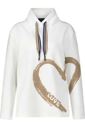 Marc Cain Sweatshirts & Hoodies, Dam, L, Huvtröja med hjärtmotiv