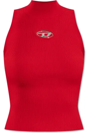 Diesel Topp, Dam, 2Xs, Polyester, Top med logotyp