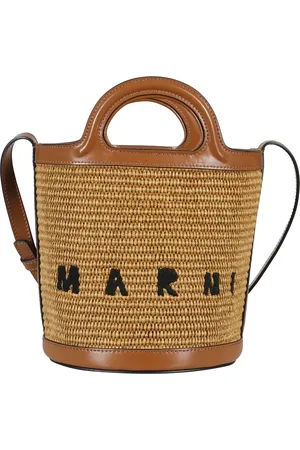 Marni Väska, Dam, ONE Size, Bomull, Mini Bucket Väska med Justerbar Rem