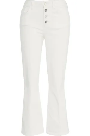 Liu Jo Jeans, Dam, W31, Bomull, Högmidjade bootcut vita jeans