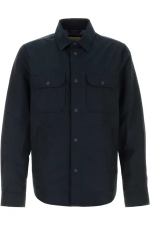 Woolrich Skjorta, Herr, S, Bomull, Navy Cotton Blend Blazers Väst
