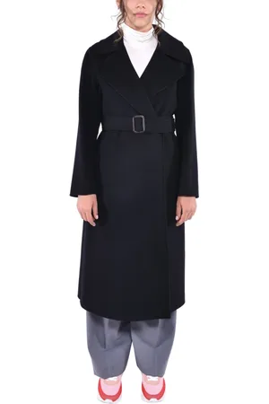 Max Mara Kappa, Dam, S, Lång ullkappa med sjalkrage