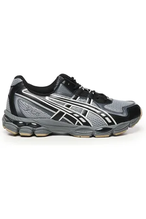 Asics Skor, Herr, 44 EU, Läder, Lädersneakers, Lergrey och Svart
