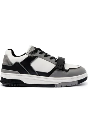 Mallet Skor, Herr, 44 EU, Läder, Carlton Strap White Black Sneakers