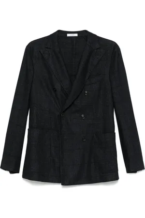 Boglioli Jacka, Herr, M, Bomull, Blended Wool Double-Breasted Jacket