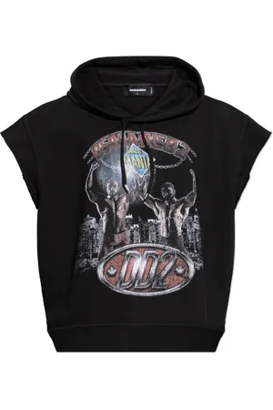 Dsquared2 Sweatshirts & Hoodies, Herr, L, Bomull, Ärmlös Hoodie